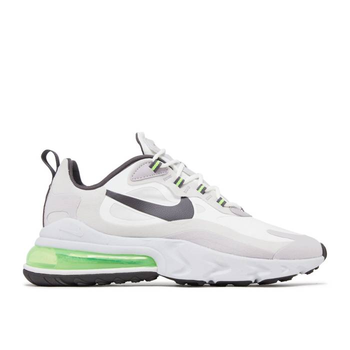 ナイキ Nike 【 Air Max 270 React White Grey Electric Green Men Summit White/Vast Grey/Silver Lilac/Electric Green 】 マックス リアクト 灰色 グレー メンズ 白色 ホワイト 灰色 グレー Silver 銀色・シルバー green 緑・