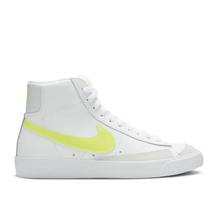 ナイキ Nike 【 Wmns Blazer Mid 77 \u0027Lemon Venom\u0027 Women White/Lemon Venom/Pure Platinum/Fossil 】 ブレイザー ミッド レディース 白いこと 白いこと 純然たる Platinum プラチナム