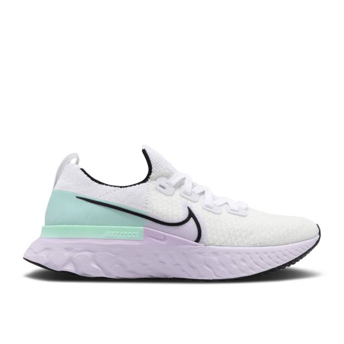 ナイキ Nike 【 Wmns React Infinity Run Fk 'Iced Lilac' Women White/Black/Iced Lilac 】 リアクト ラン レディース 白色 ホワイト 黒色 ブラック｜スニケス