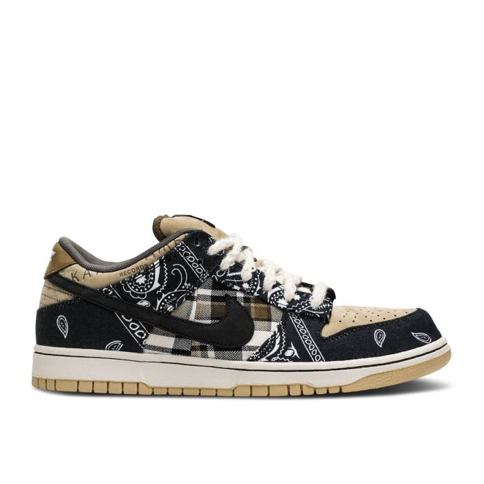 ナイキ Nike 【 Travis Scott X Sb Dunk Low Prm Qs 'Cactus Jack - Special Box' Men Black/Parachute Beige/Petra Brown 】 エスビー ダンク special スペシャル メンズ 黒色 ブラック ベージュ 茶色 ブラウン｜スニケス
