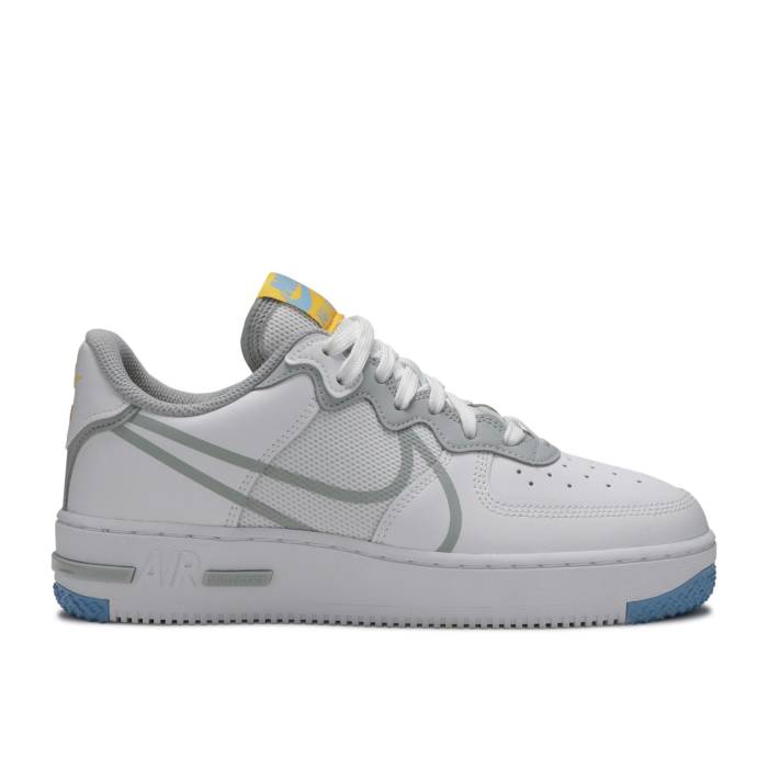 ナイキ Nike 【 Air Force 1 React moke Grey Gold Men White/Light Smoke Grey/University Gold 】 リアクト 灰色 グレー メンズ 白色 ホワイト 灰色 グレー ゴールド