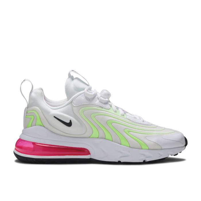 ナイキ Nike 【 Wmns Air Max 270 React Eng \u0027Watermelon\u0027 Women White/Volt/Pink 】 マックス リアクト レディース 白いこと 白いこと pink サクラ色