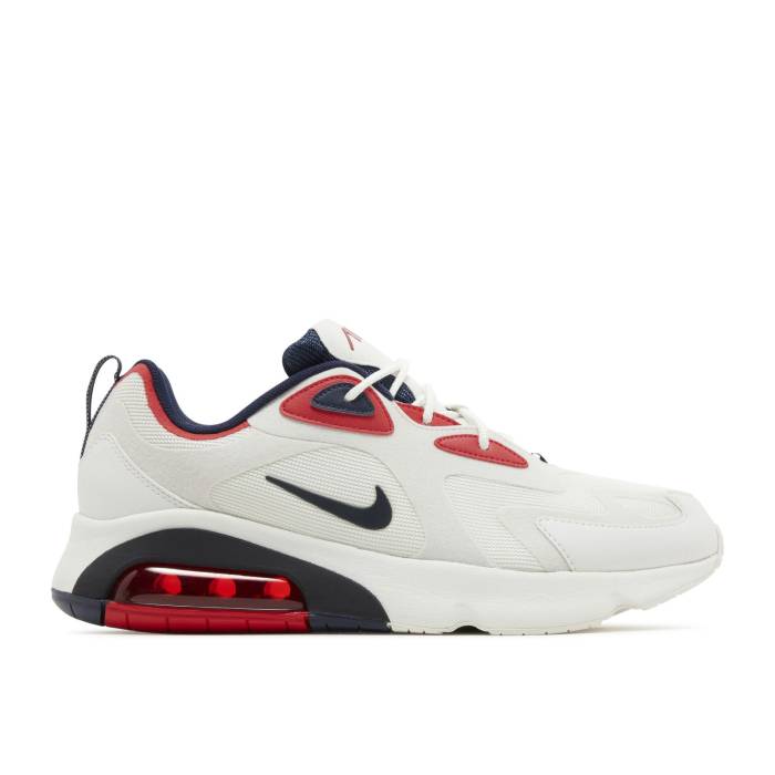 ナイキ Nike 【 Air Max 200 \u0027Usa\u0027 Men Summit White/Platinum Tint/University Red/Obsidian 】 マックス メンズ 白いこと 白いこと Platinum プラチナム Red 赤・赤いこと