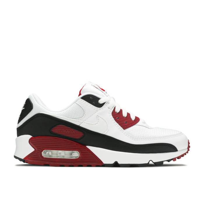 ナイキ Nike 【 Air Max 90 'New Maroon' Men White/White/New Maroon/Black 】 マックス メンズ 白色 ホワイト マルーン 黒色 ブラック