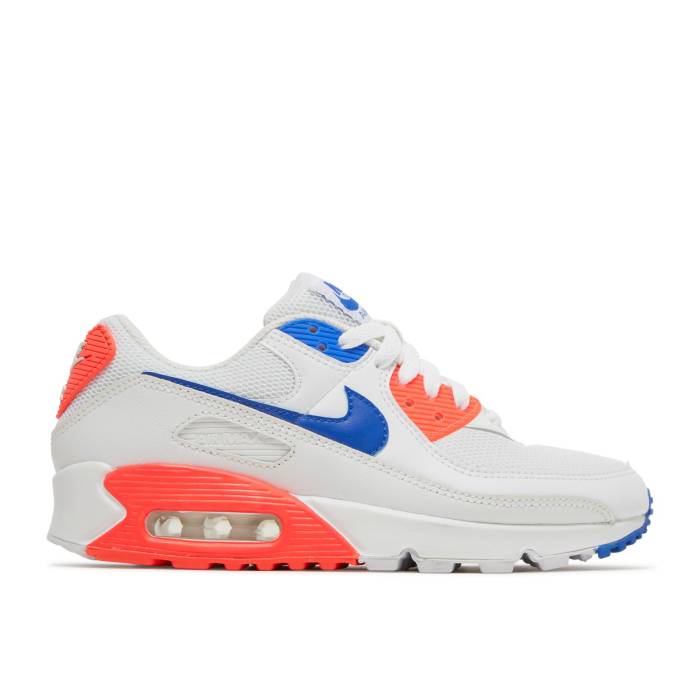 ナイキ Nike 【 Wmns Air Max 90 'Ultramarine' Women White/Flash Crimson/Racer Blue 】 マックス レディース 白色 ホワイト クリムゾン 青色 ブルー|スニケス