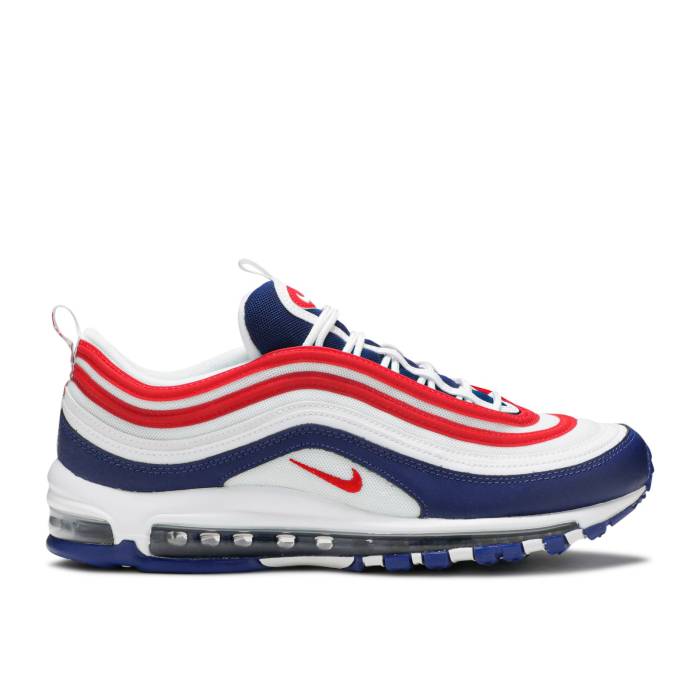 ナイキ Nike 【 Air Max 97 \u0027Usa\u0027 Men White/Obsidian/University Red 】 マックス メンズ 白いこと 白いこと Red 赤・赤いこと