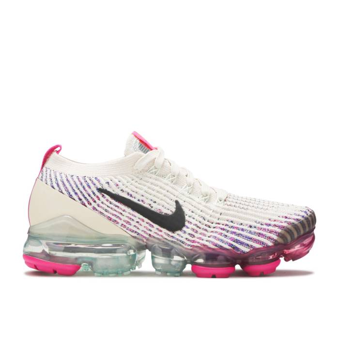 ナイキ Nike 【 Wmns Air Vapormax Flyknit 3 Fossil Women Fossil/Black/Fire Pink/Hyper Crimson 】 フライニット レディース 黒色 ブラック ファイア pink ピンク クリムゾン