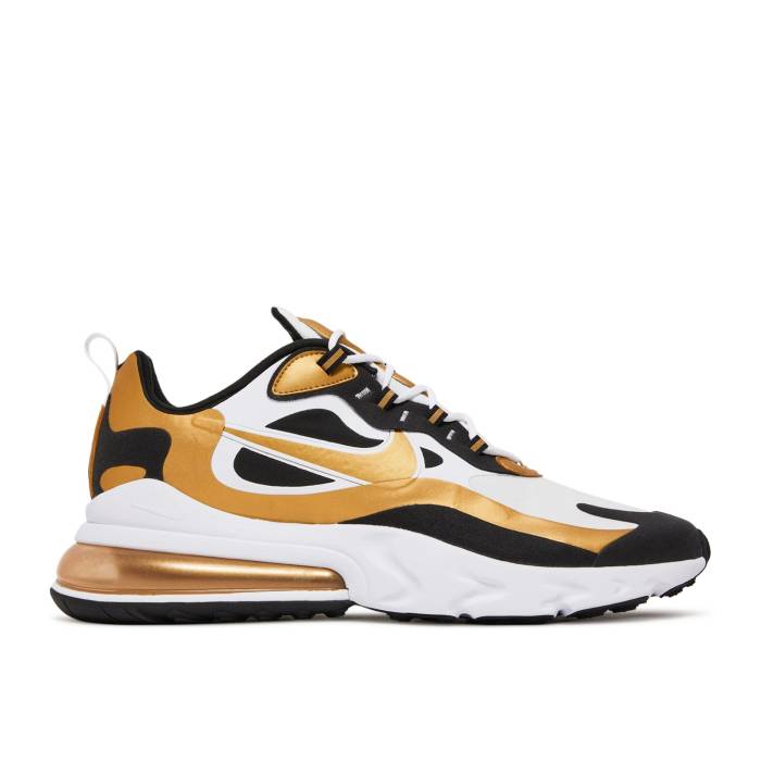 ナイキ Nike 【 Air Max 270 React 'Metallic Gold' Men White/Black/Metallic Gold 】 マックス リアクト メンズ 白色 ホワイト 黒色 ブラック ゴールド 29,965円