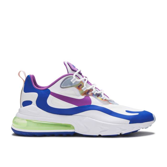 ナイキ Nike 【 Air Max 270 React \u0027Easter\u0027 Men White/Washed Coral/Hyper Blue/Purple Nebula 】 マックス リアクト メンズ 白いこと 白いこと 青味 青み Purple 紫・パープル