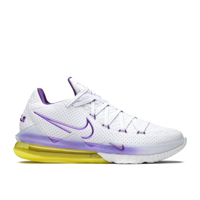 ナイキ Nike 【 Lebron 17 Low \u0027Lakers\u0027 Men White/Voltage Purple/Dynamic Yellow 】 Lebron レブロン メンズ 白いこと 白いこと Purple 紫・パープル 活動的 yellow 黄味がかった・黄色