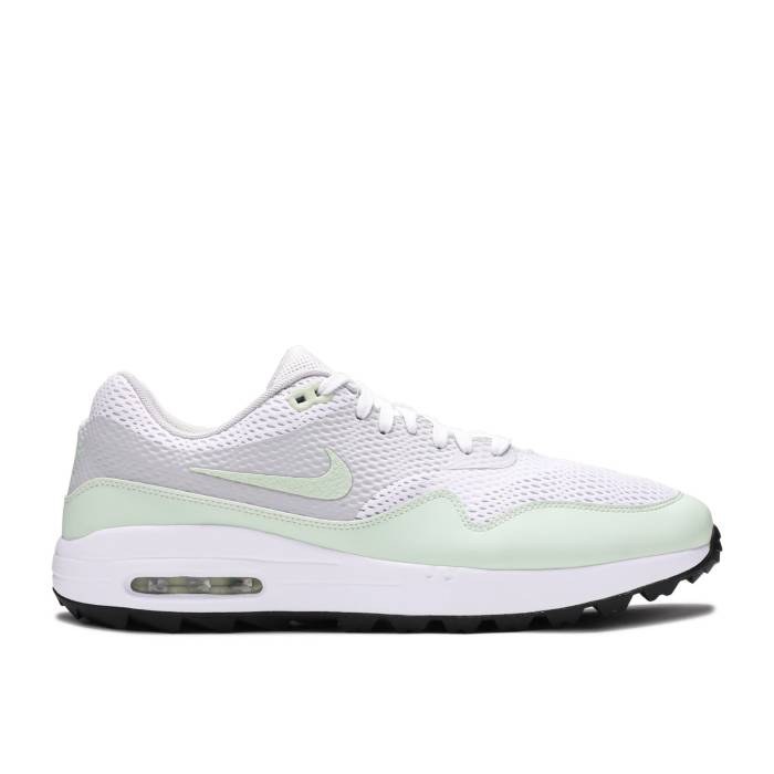 ナイキ Nike 【 Air Max 1 Golf \u0027Jade Aura\u0027 Men White/Neutral Grey/Black/Jade Aura 】 マックス golf ゴルフ メンズ 白いこと 白いこと 薄墨色 薄墨色 黒いこと 黒いこと 翡翆・ジェード 雰囲気 メンズ靴-靴