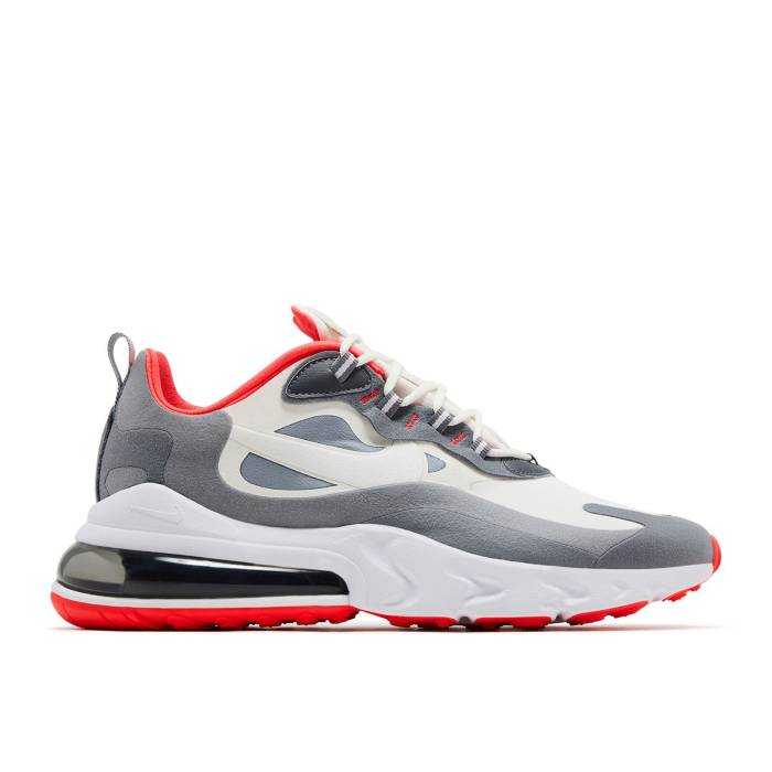 ナイキ Nike 【 Air Max 270 React \u0027Red Grey\u0027 Men Summit White/Smoke Grey/Particle Grey/White 】 マックス リアクト メンズ 白いこと 白いこと 薄墨色 薄墨色