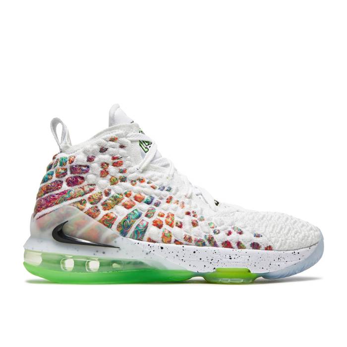 ナイキ Nike 【 Lebron 17 ガウス \u0027Air Command Force\u0027 Youth White/Black/Multi-Color 】 Lebron レブロン 命令すること 御坊っちゃん キッズ 白いこと 白いこと 黒いこと 黒いこと