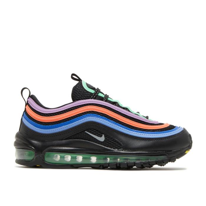 ナイキ Nike 【 Wmns Air Max 97 \u0027Multi-Color\u0027 Women Black/Electro Green/Fuchsia Glow 】 マックス レディース 黒いこと 黒いこと green 緑・緑であること
