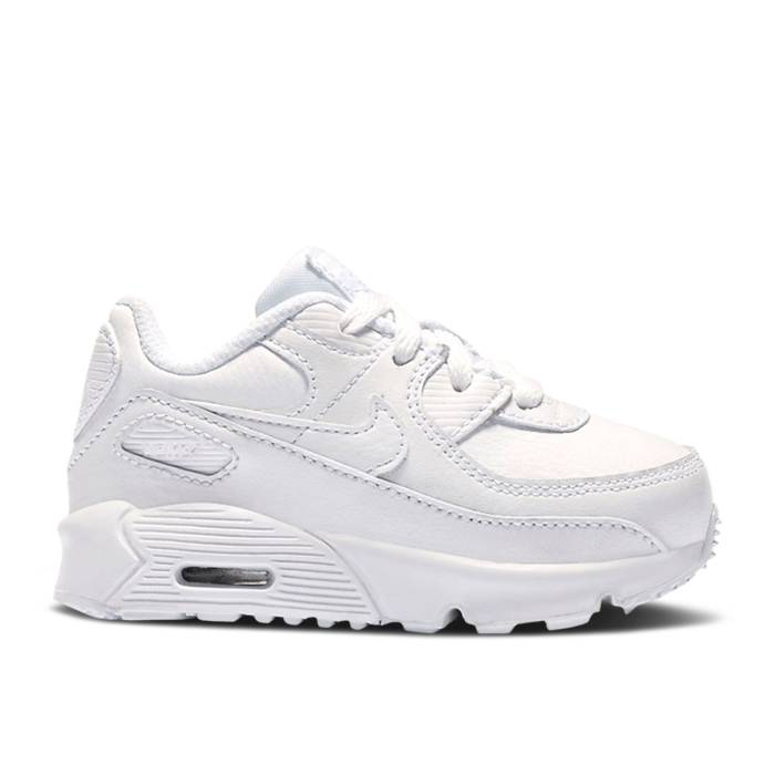 ナイキ Nike 【 Air Max 90 Td \u0027Triple White\u0027 Infant White/Metallic Silver/White/White 】 マックス もの言う花 白いこと 白いこと Silver しろがね色・しろがね色