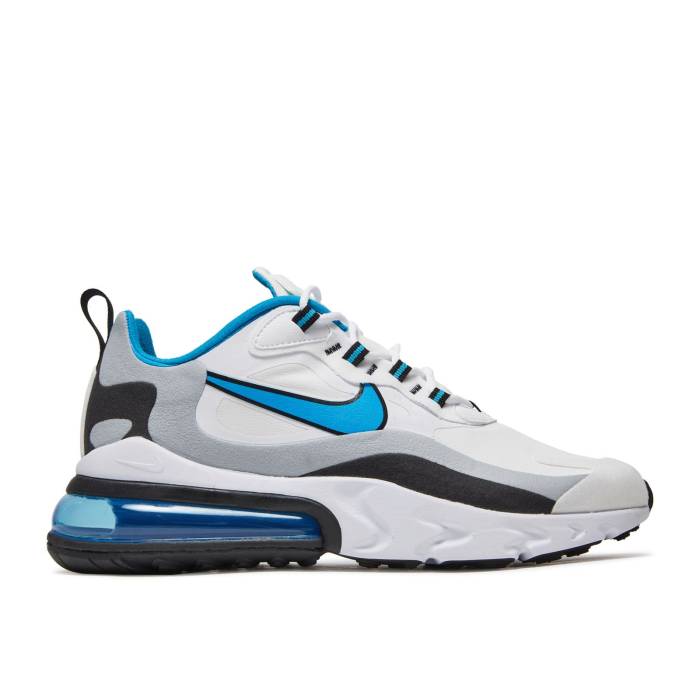 ナイキ Nike 【 Air Max 270 React Light Blue Men White/Light Blue/Black/Cool Grey 】 マックス リアクト メンズ 白色 ホワイト 青色 ブルー 黒色 ブラック クール 灰色 グレー