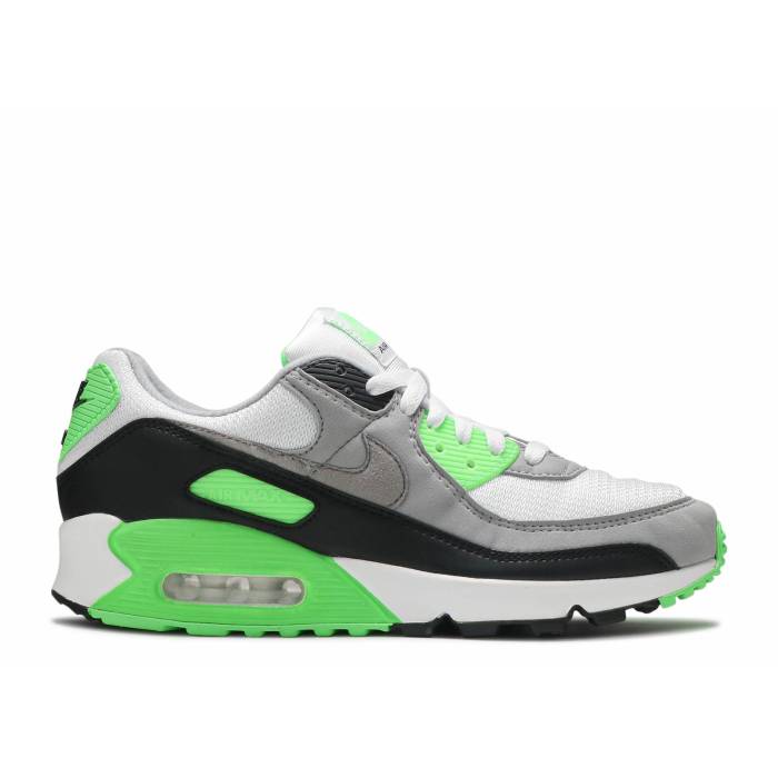 ナイキ Nike 【 Air Max 90 Lime Men White/Light Smoke Grey/Black/Particle Grey 】 マックス メンズ 白色 ホワイト 灰色 グレー 黒色 ブラック