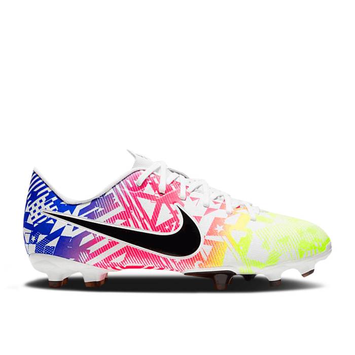 ナイキ Nike 【 Neymar Jr. X Mercurial Vapor 13 Academy Mg Gs 'Jogo Prismatico' Youth White/Racer Blue/Volt/Black 】 13 サーティーン アカデミー ジュニア キッズ 白色 ホワイト 青色 ブルー 黒色 ブラック
