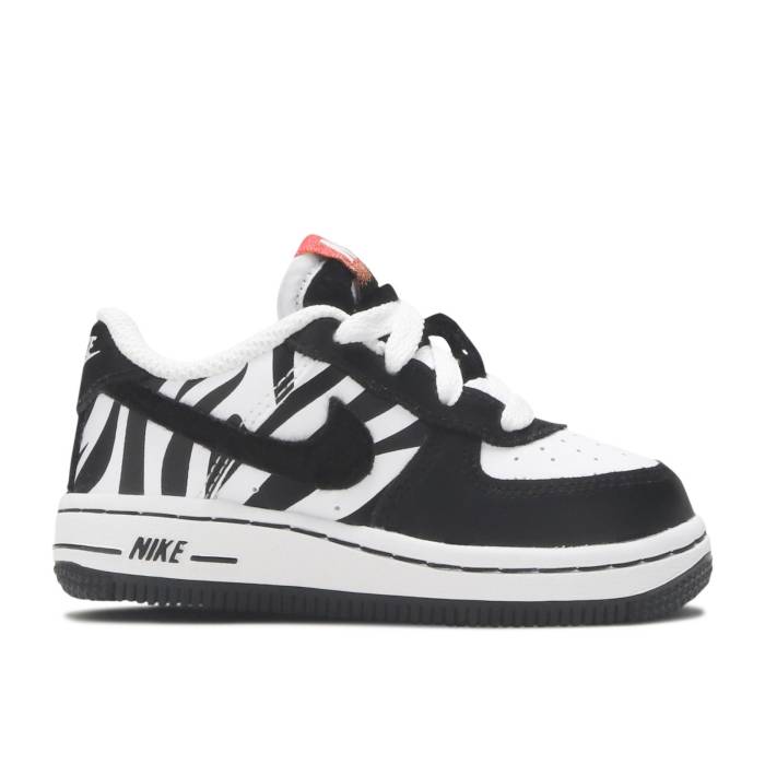 ナイキ Nike 【 Air Force 1 Low Td \u0027Zebra\u0027 Infant White/Black 】 もの言う花 白いこと 白いこと 黒いこと 黒いこと