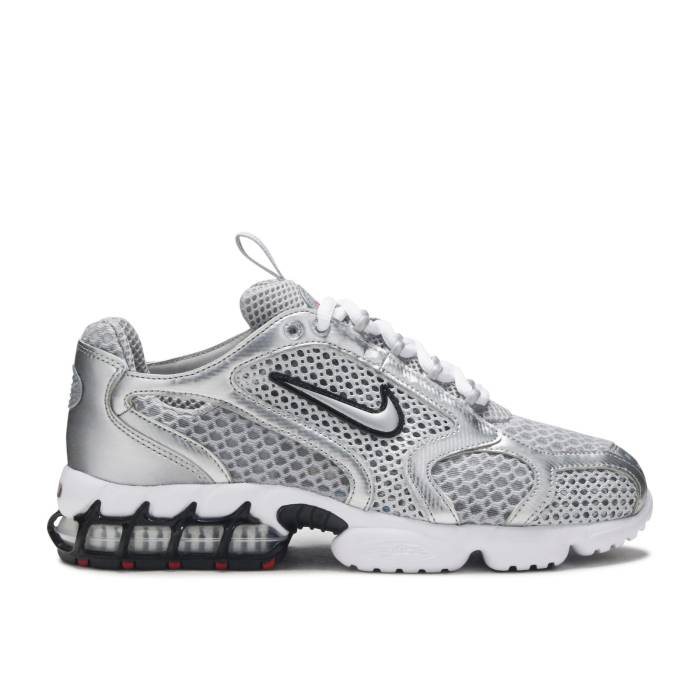 ナイキ Nike 【 Wmns Zoom Spiridon Cage 2 'Metallic Silver' Women Light Smoke Grey/Cardinal Red/Black/Metallic Silver 】 ズーム レディース 灰色 グレー カーディナル Red 赤・レッド 黒色 ブラック Silver 銀色・シルバー｜スニケス