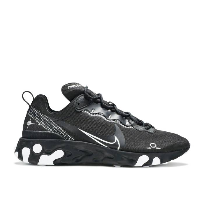 ナイキ Nike 【 React Element 55 'Reverse Schematic - Black' Men Black/White 】 リアクト エレメント メンズ 黒色 ブラック 白色 ホワイト|スニケス