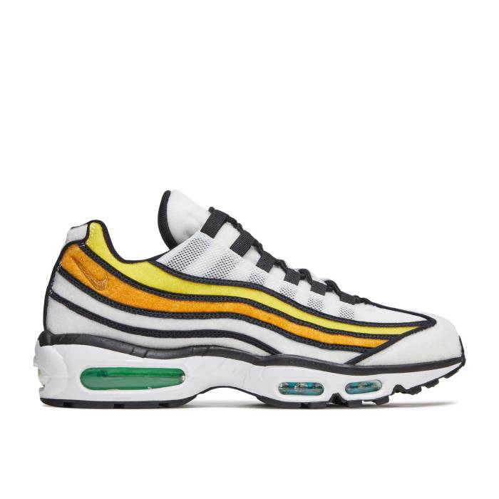 ナイキ Nike 【 Air Max 95 Premium \u0027Pollen Rise\u0027 Men White/Pollen Rise/Opti Yellow 】 マックス Premium 割り増し金 メンズ 白いこと 白いこと ライズ yellow 黄味がかった・黄み 靴-メンズ靴-スニーカー