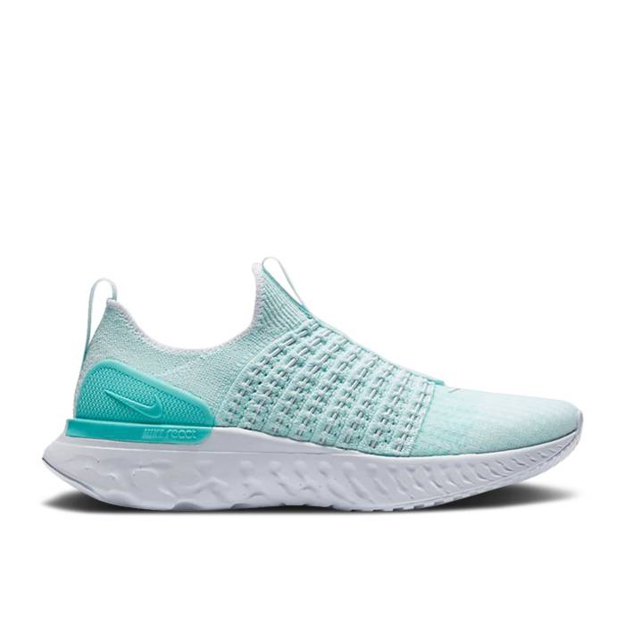 ナイキ Nike 【 Wmns React Phantom Run Flyknit 2 \u0027Teal Tint Aurora\u0027 Women Teal Tint/Aurora/White 】 リアクト 幽客 飛球編み物 レディース 白いこと 白いこと
