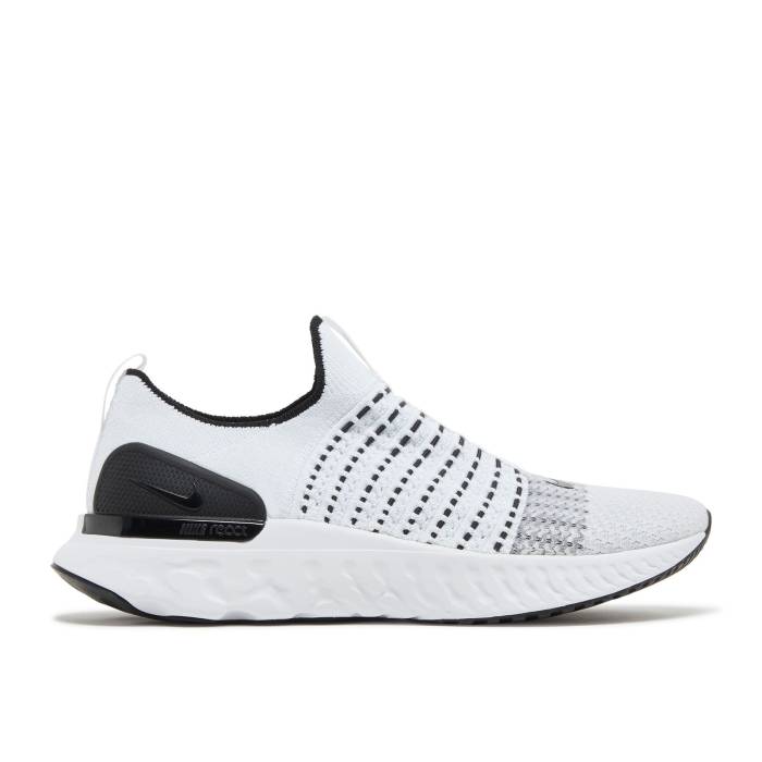 ナイキ Nike 【 React Phantom Run Flyknit 2 \u0027Oreo\u0027 Men True White/Black/Pure Platinum/White 】 リアクト 幽客 飛球編み物 メンズ 白いこと 白いこと 黒いこと 黒いこと 純然たる Platinum プラチナム
