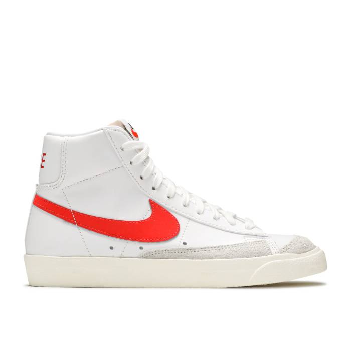 ナイキ Nike 【 Wmns Blazer \u002777 Vintage Mid \u0027Habanero Red\u0027 Women White/Habanero Red/Sail 】 ブレイザー vintage ビンテージ・ヴィンテージ ミッド レディース 白いこと 白いこと Red 赤・赤いこと