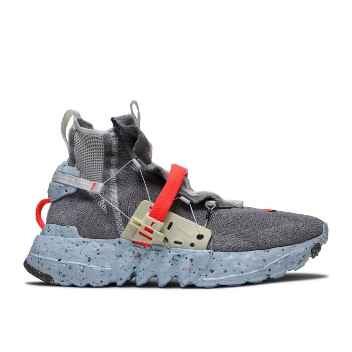 ナイキ Nike 【 Space Hippie 03 \u0027This Is Trash\u0027 Men Grey/Chambray Blue/Total Crimson 】 メンズ 薄墨色 薄墨色 青み 青色 クリムゾン