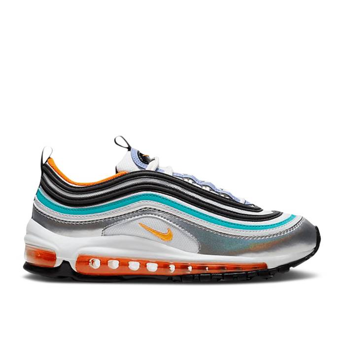 ナイキ Nike 【 Air Max 97 Dtn Bg Metallic Silver Orange Youth Metallic Silver/White/Black/Laser Orange 】 マックス Silver 銀色・シルバー ジュニア キッズ Silver 銀色・シルバー 白色 ホワイト 黒色 ブラック Laser
