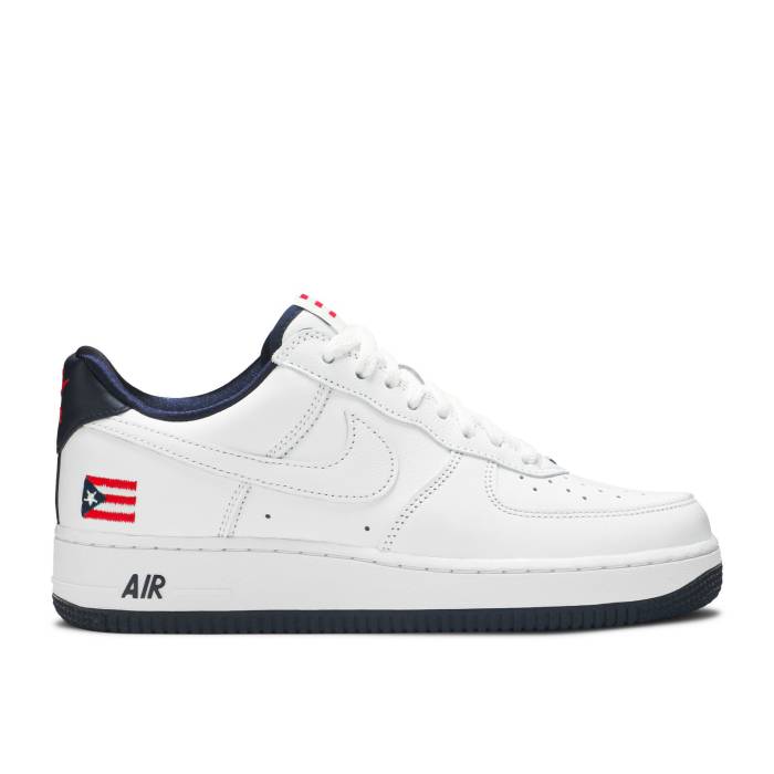 ナイキ Nike 【 Air Force 1 Low Qs 'Puerto Rico' Men True White/Obsidian/Comet Red 】 メンズ 白色 ホワイト Red 赤・レッド|スニケス