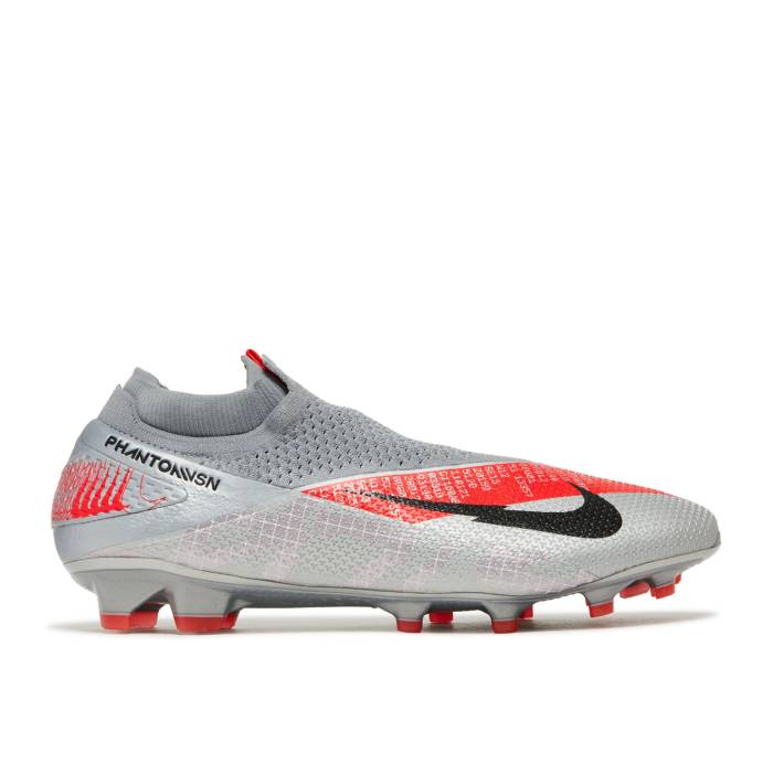 ナイキ Nike 【 Phantom Vision 2 Elite Dynamic Fit Fg \u0027Metallic Grey Crimson\u0027 Men Metallic Bomber Grey/Particle Grey/Laser Crimson/Black 】 エリート 活動的 薄墨色 薄墨色 メンズ 薄墨色 薄墨色 Laser レーザ クリムゾン