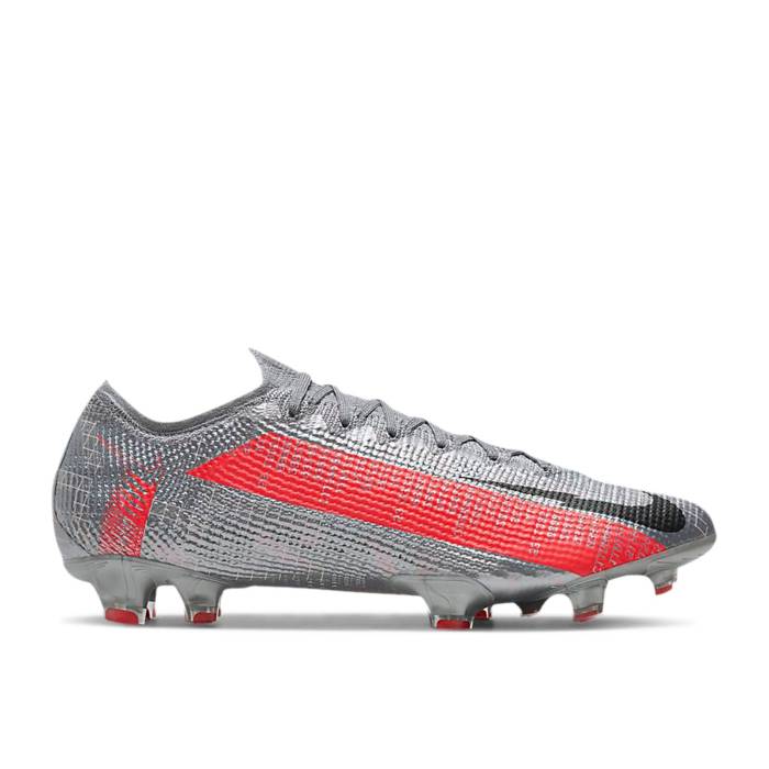 ナイキ Nike 【 Mercurial Vapor 13 Elite Fg 'Metallic Grey Crimson' Men Metallic Bomber Grey/Particle Grey/Laser Crimson/Black 】 13 サーティーン エリート 灰色 グレー メンズ 灰色 グレー Laser レーザー クリムゾン 黒色｜スニケス