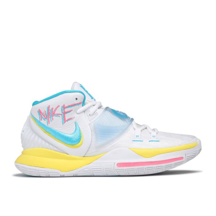 ナイキ Nike 【 Kyrie 6 Neon Graffiti Men White/Opti Yellow/Digital Pink/Blue Fury 】 Kyrie カイリー メンズ 白色 ホワイト yellow 黄色・イエロー pink ピンク 青色 ブルー