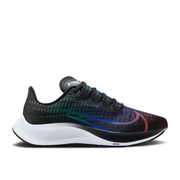 ナイキ Nike 【 Wmns Air Zoom Pegasus 37 \u0027Be True\u0027 Women Black/Multi-Color/White 】 望遠レンズ ペガサス レディース 黒いこと 黒いこと 白いこと 白いこと