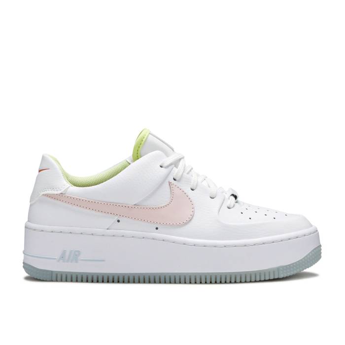 ナイキ Nike 【 Wmns Air Force 1 Sage Low \u0027One Of One\u0027 Women White/Pink Quartz/Hydrogen Blue/White 】 レディース 白いこと 白いこと pink サクラ色 青み 青色