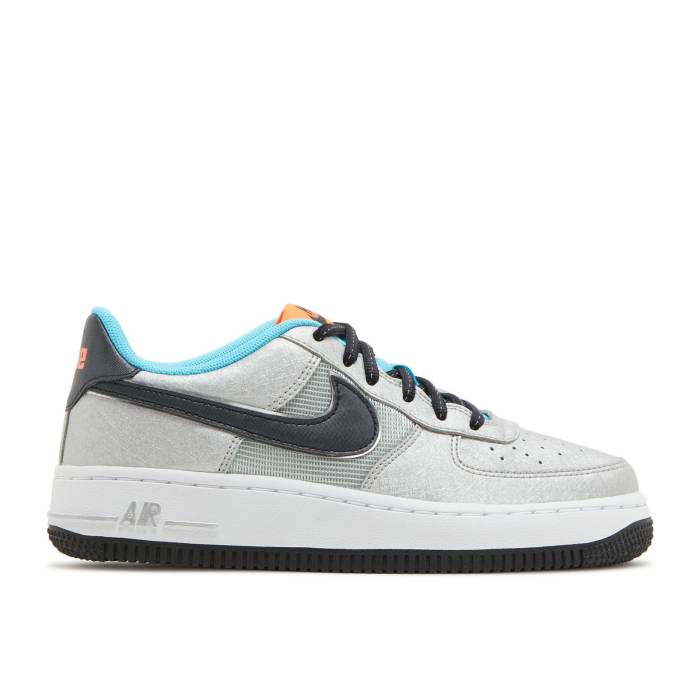 ナイキ Nike 【 Air Force 1 ガウス \u0027Sky \u0027 Youth Metallic Silver/Hyper Crimson/Speed Yellow/Black 】 御坊っちゃん キッズ Silver しろがね色・しろがね色 クリムゾン Speed 素早さ yellow 黄味がかった・黄色 黒いこと 黒いこと