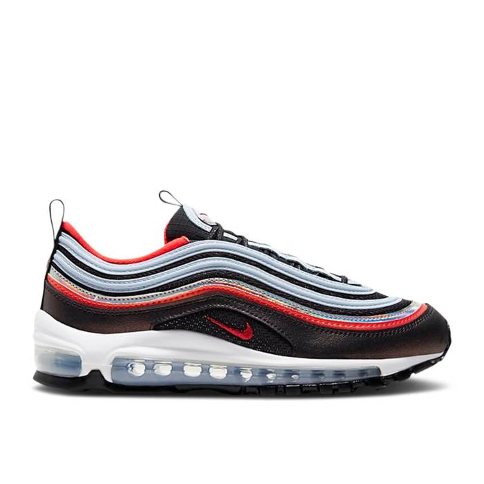 ナイキ Nike 【 Air Max 97 Fp ガウス \u0027Off Noir Crimson\u0027 Youth Off Noir/Hydrogen Blue/White/Laser Crimson 】 マックス 御坊っちゃん キッズ 青味 青色 白いこと 白いこと Laser レーザ クリムゾン キッズファッション-靴-キッズ・ベビー・マタニティ