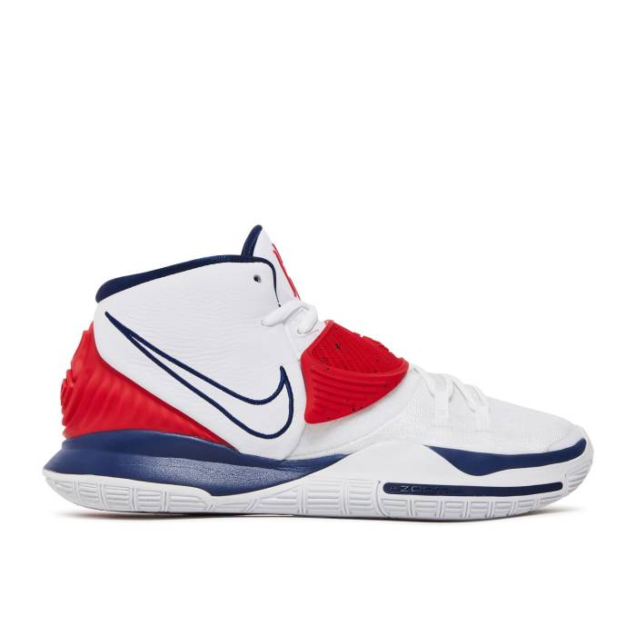 ナイキ Nike 【 Kyrie 6 \u0027Usa\u0027 Men White/White/University Red/Midnight Navy 】 Kyrie カイリー メンズ 白いこと 白いこと Red 赤・赤いこと 紺色 米国海軍