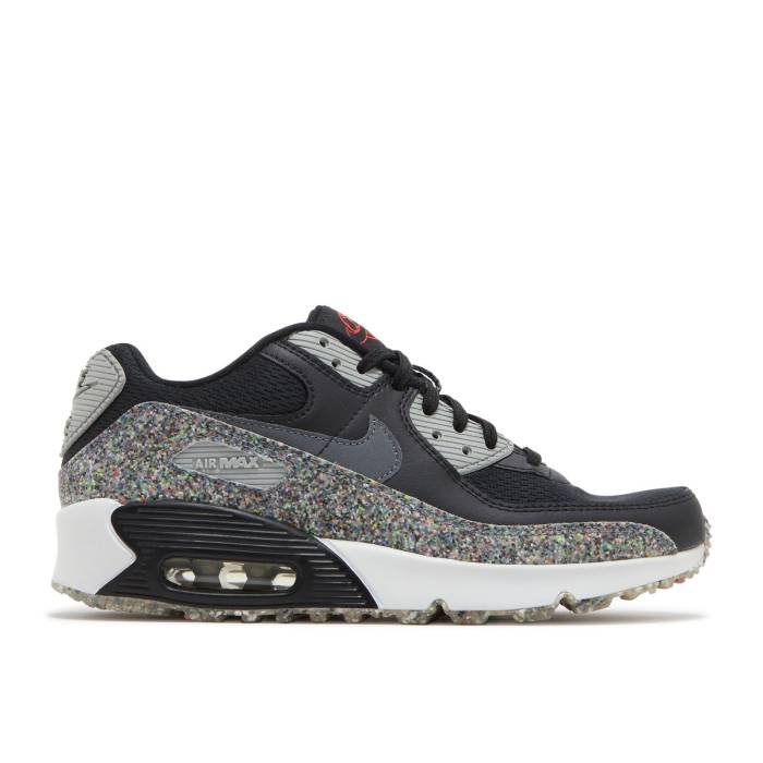 ナイキ Nike 【 Air Max 90 Se ガウス \u0027Space Hippie\u0027 Youth Black/Light Smoke Grey/White/Smoke Grey 】 マックス 御坊っちゃん キッズ 黒いこと 黒いこと 薄墨色 薄墨色 白いこと 白いこと