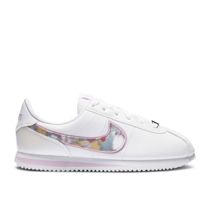 ナイキ Nike 【 Wmns Cortez Se \u0027Fuzzy Floral Print\u0027 Women White/Light Arctic Pink/Metallic Silver 】 コルテッツ レディース 白いこと 白いこと pink サクラ色 Silver しろがね色・しろがね色