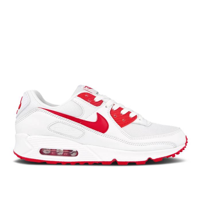 ナイキ Nike 【 Air Max 90 \u0027Color Pack - University Red\u0027 Men White/University Red 】 マックス メンズ 白いこと 白いこと Red 赤・赤いこと