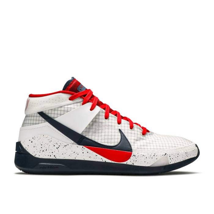 ナイキ Nike 【 Kd 13 \u0027Usa\u0027 Men White/Obsidian/Sport Red 】 13 サー青二才 メンズ 白いこと 白いこと Red 赤・赤いこと