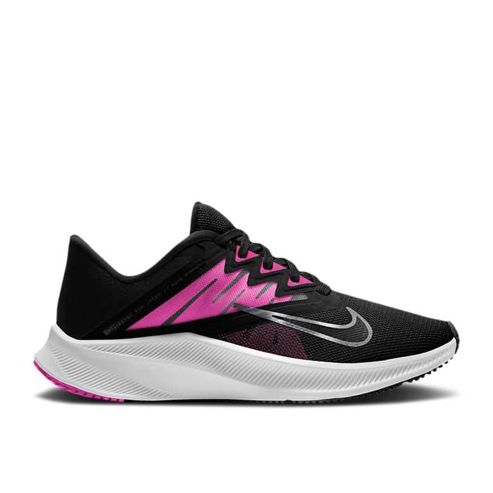 ナイキ Nike 【 Wmns Quest 3 \u0027Black Fire Pink\u0027 Women Black/Dark Smoke Grey/Fire Pink/Metallic Cool Grey 】 火の手 レディース 黒いこと 黒いこと 薄墨色 薄墨色 火の手 pink さくら色 冷やりとした