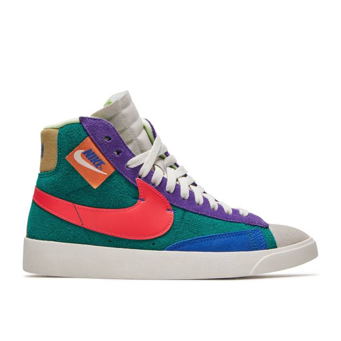 ナイキ Nike 【 Wmns Blazer Mid Rebel 'Multi-Color' Women Psychic Purple/Sail/White/Mysterious Green/Orbit Red 】 ブレイザー ミッド レベル レディース Purple 紫・パープル 白色 ホワイト green 緑・グリーン Red 赤・レ