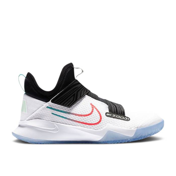 ナイキ Nike 【 Zoom Flight ガウス \u0027Ombre Swoosh\u0027 Youth White/Hyper Jade/Black/Flash Crimson 】 望遠レンズ Flight 飛行 御坊っちゃん キッズ 白いこと 白いこと 翡翆・ジェード 黒いこと 黒いこと クリムゾン
