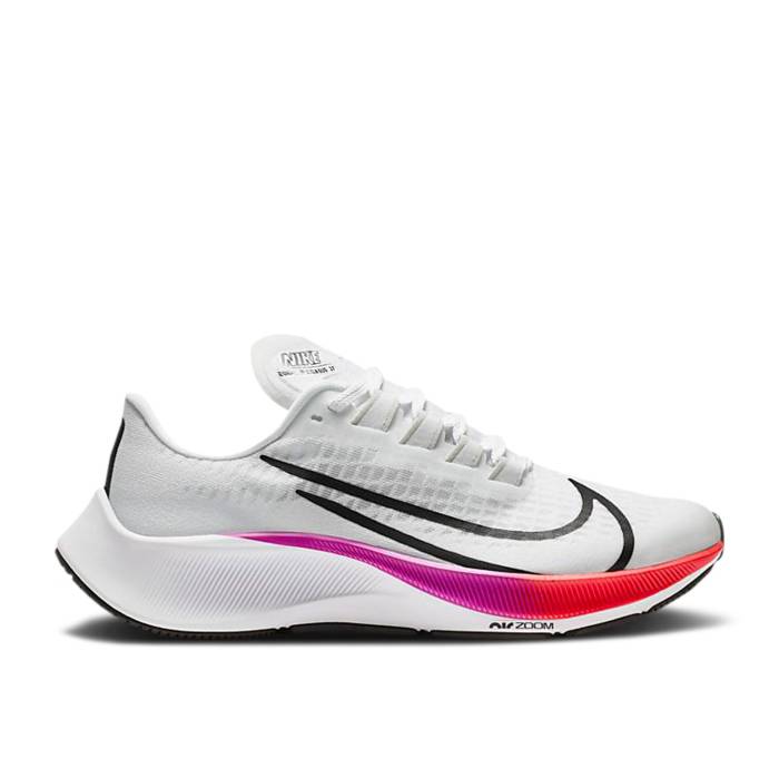 ナイキ Nike 【 Air Zoom Pegasus 37 Gs 'Ombre' Youth White/Flash Crimson/Hyper Violet/Jade Aura 】 ズーム ペガサス ジュニア キッズ 白色 ホワイト クリムゾン 紫・バイオレット 翡翠・ジェード オーラ｜スニケス