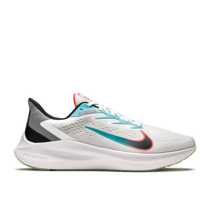ナイキ Nike 【 Air Zoom Winflo 7 Flash Crimson Aqua Men Summit White/Flash Crimson/Oracle Aqua/Black 】 ズーム クリムゾン メンズ 白色 ホワイト クリムゾン アクア 黒色 ブラック