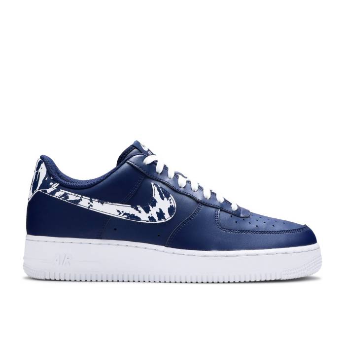 ナイキ Nike 【 Air Force 1 Low \u0027Camo Swoosh - Blue Void\u0027 Men Blue Void/White 】 Swoosh スウッシュ・スウォッシュ 青色 ブルー メンズ 青色 ブルー 白色 ホワイト スニーカー-靴-メンズ靴
